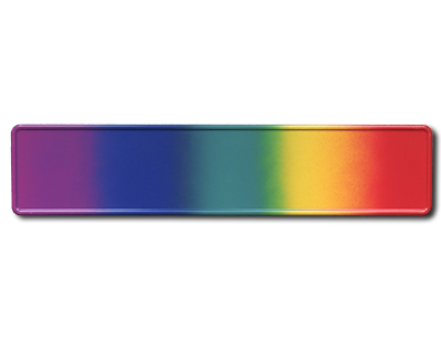 16. EU-plate Rainbow dark reflective
